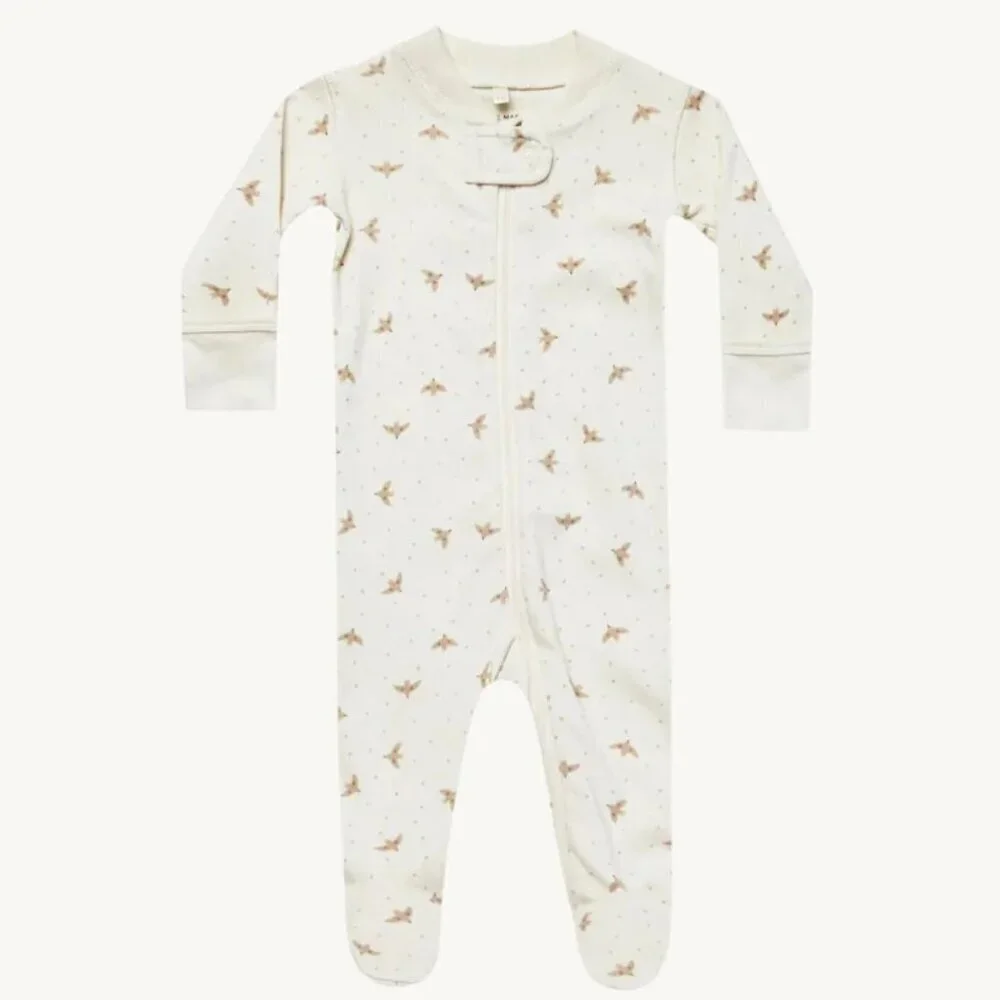 NWT - Quincy Mae neutral pajamas set, organic coton and bamboo​​​​
